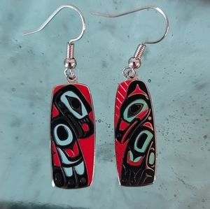 Greg Homer enamel earrings NWOT